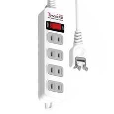 Tyson 太順電業 1切4座插延長線 2孔 TS-214AS, 2.7m, 白色, 1條