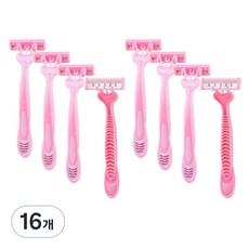 Three Sun 女性用三層刀片除毛刀, 16個, 1入