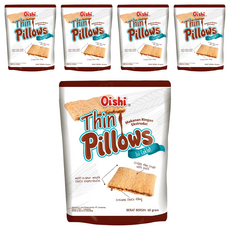 Oishi 上好佳 THIN PILLOWS ISI COKLAT 枕頭造型餅乾 巧克力風味, 60g, 5包