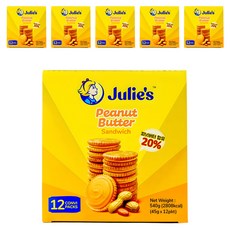 줄리스 피넛버터 샌드위치, 540g, 6개