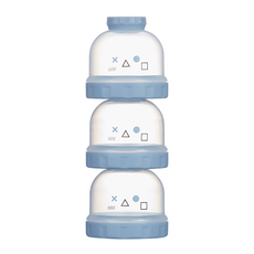 KU.KU Duckbill 酷咕鴨 KUKU PLUS 純真之瞳疊疊樂鈕扣式奶粉罐 3件組, 晨曦藍, 1組