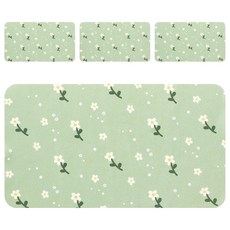 ekax 二合一擦拭布(s)-小白花 眼鏡布 手機擦拭布 螢幕擦拭布, 1入, 4條