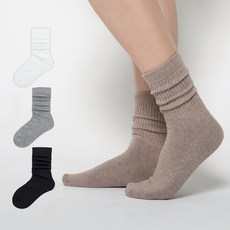 이지레그 여성용 도톰 주름 워머 장목 양말 4종 세트
