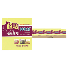 N次貼 超黏螢光便條本 62745 76 x 76mm 螢光黃 90張, 12本