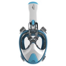 DUALBREATHER 第三代自由潛水 V3 兒童用浮潛面罩, 天空藍