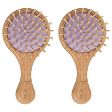 STAR KING 星之冠 隨身氣墊按摩梳 天然楠竹, 圓形, 2個