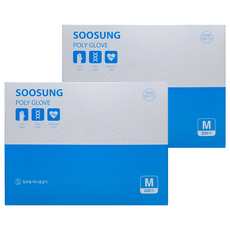수성 폴리글로브M 일회용 장갑, 2개