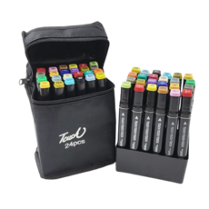 生活愛讚 彩色油性雙頭麥克筆, 24色, 1個