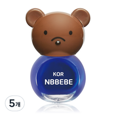 Nbbebe 兒童用指甲油, 寶藍色, 5瓶