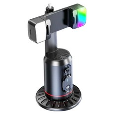 YORI CAR 優里 AI智能跟拍雲台 + 雙補光燈, 黑色, Q02D, 1個