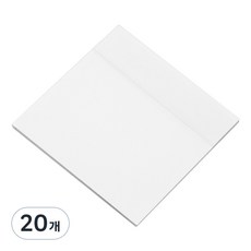 쿠말 반투명 방수 점착 스티커 메모지 7.5 x 7.5cm, 화이트, 20개, 50매