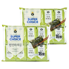 MANJUN 超級精選青紫菜海苔片 16包入, 32個, 4g