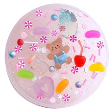 艾蜜莉史萊姆 小熊休憩室透明史萊姆, 1個, 250g, 粉紅色