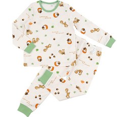 Maykids 童款棕色動物30支棉單面布9分家居套裝