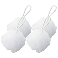 MUJI 無印良品 泡立網浴球 小, White, 1入, 4個