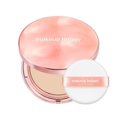 makeup helper Art系列長效持久蜜粉餅 Rose Latte款 25g, 23 Natural Beige, 1個