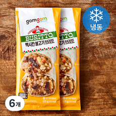 곰곰 멕시칸 불고기 브리또 (냉동), 125g, 1개입, 6개