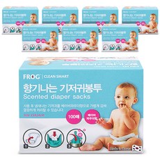 SINCERELY Frog 尿布垃圾袋 爽身粉香 100入, 8盒