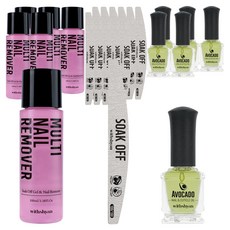 含 Shan Gel Nail Soak Off Set, 6組, Multi Nail Remover 100ml + Soak Off File 2p + Avocado Nail & Cuticle Oil 15ml