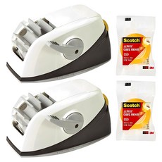 3M Scotch 3M 一鍵式膠帶分配器 + 多功能膠帶 550 筆芯, 黑色, 2組