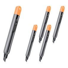 델리 홈시리즈 ABS 블랙 컷터 HT4009 소, 오렌지, 5개