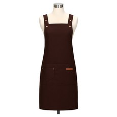 Rebana 咖啡廳 工作室 學院 H型 防水 美術用 圍裙, 棕色