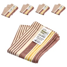 DULTON 100%印度綿 家事布 擦拭巾 70 x 50cm 摩卡色 + 黃色, 6條, 1件
