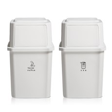 Monoble 回收分類垃圾桶 40L, 白色, 2個