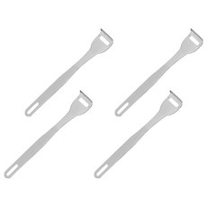 오픈스페이스 스테인리스 프리미엄 혀 클리너 격자형 304 실버, 4개