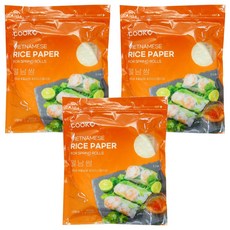 쿡샵 월남쌈 라이스페이퍼 원형, 300g, 3개
