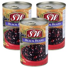 S&W 黑豆罐頭, 400g, 3個