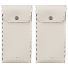 Recoz Revoir 扁平鉛筆盒, 2個, 01 奶油色