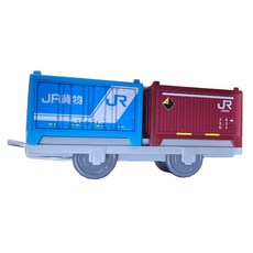TAKARA TOMY PLARAIL 鐵道王國 JR 貨櫃列車, 紅色 + 淺藍色, 1個