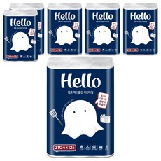 Hello Tissue Max Clean天然紙漿2層廚房紙巾, 12入, 6個