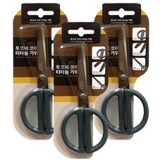 투코비 코마 고강도 티타늄 가위, 혼합색상, 3개