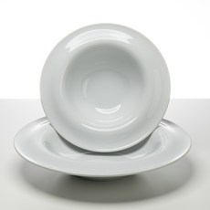 Orchid Gourmet 陶瓷 Opera 義大利麵盤 193mm, 白色, 2個