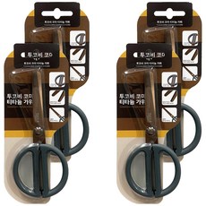 투코비 코마 고강도 티타늄 가위, 혼합색상, 4개