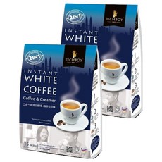 富家仔牌 RICHBOY 南洋風味白咖啡 二合一 咖啡和奶精 450g, 30g, 15包, 2袋