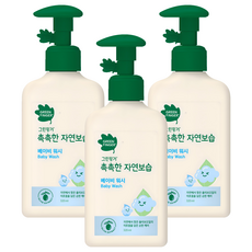 그린핑거 촉촉한 자연보습 베이비 워시, 320ml, 3개