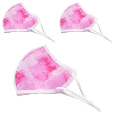 주누하우스 KC인증 국산 물놀이 수영장 워터파크 방수 마스크, 1개입, 3개, 핑크마블