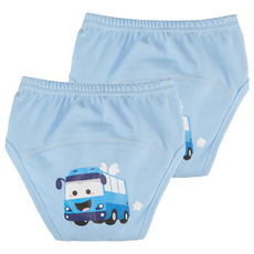 아가짱 유아용 프랜들리 배변훈련팬티, 파란색(버스), 2개