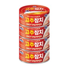 사조참치 고추참치 안심따개, 135g, 4개