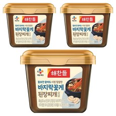 해찬들 물로만 끓여도 시원 깔끔한 바지락꽃게 된장찌개양념, 450g, 3개