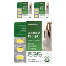 내츄럴플러스 스트레스 앤 테아닌 36g, 60정, 3개