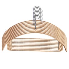 奈米防滑無痕衣架, 10入, 高錳鋼+塑料+鐵絲, 尺寸42x19.5cm±5%, 杏色, 1組