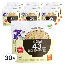 한채원 밥대신 43 칼로리 현미 곤약 즉석밥, 110g, 30개