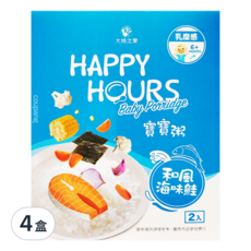 HAPPY HOURS 寶寶粥 6個月以上寶寶適用 2入, 和風海味鮭, 300g, 4盒