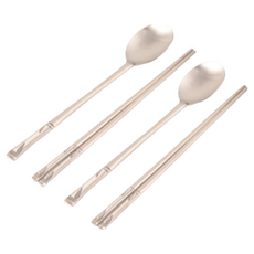 방짜유기 놋봄 대나무 2인 수저세트, 銅色, 1套, 湯匙 2p + 筷子 2p