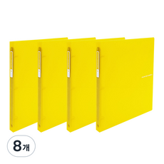 ECO Chungwoon 透明彩色片O型環活頁夾 3孔 A4 2cm, 黃色, 8個