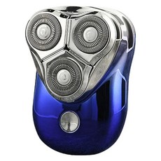 HYUNDAI 現代 三刀頭迷你電鬍刀, IPX7防水, 磁性設計, 3D浮動刀頭, PHT-047, 藍色
